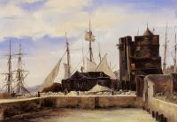 Corot, Jean-Baptiste-Camille - Honfleur - The Old Wharf